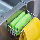Kitchen Sink Organizer Stainless Steel Hanging Sponge Holder Towel Rack Sin