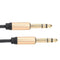 1.8m Nylon Braided 6.35mm Stereo Male to Male Cable 6.5mm Jack Audio Cable