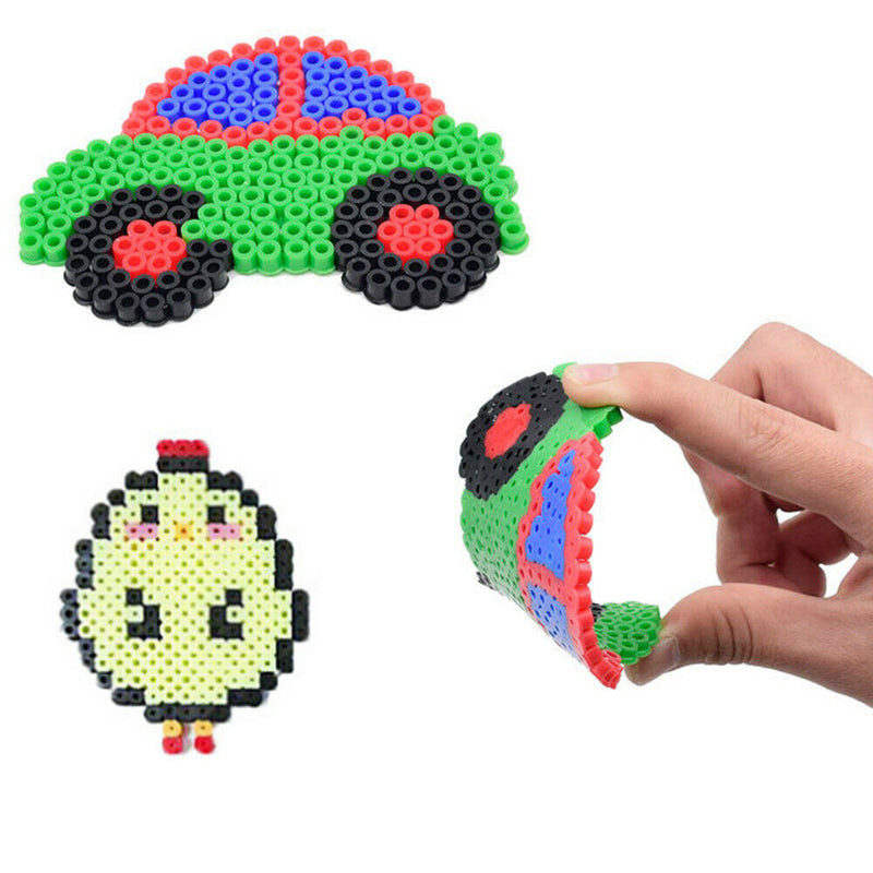 11000Pcs 2.6mm Educational Fuse Perler Hama Beads Set Toys 20 Colors 3 Pegboards