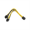 (5-pack) PCI-E 6-pin to 2x 6+2-pin Power Splitter Cable PCIE PCI Express 5X S5Z8