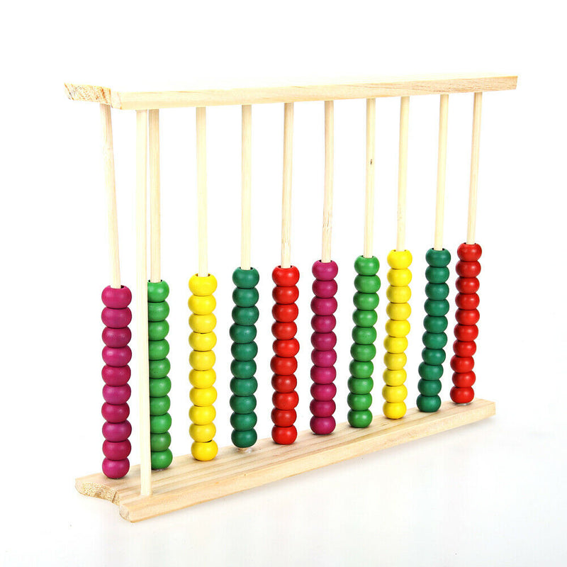 Wooden Abacus Children Counting Number Maths LearningToy(Bead Color Random)