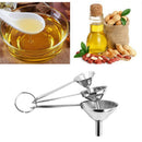 Set of 3 Stainless Steel Kitchen Funnel with Strainer Filter for Transferring of
