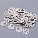 100 Pieces Metal Round Type Keyhole Shelf Brackets Hangers for Picture Frame