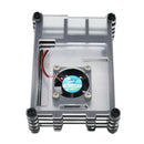 3X(Acrylic Case for Raspberry Pi 4 B,Raspberry Pi Case with Cooling Fan & H