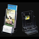 Clear TriFold Brochure Business Card Holder Desk Stand Hot Display Pamphlet