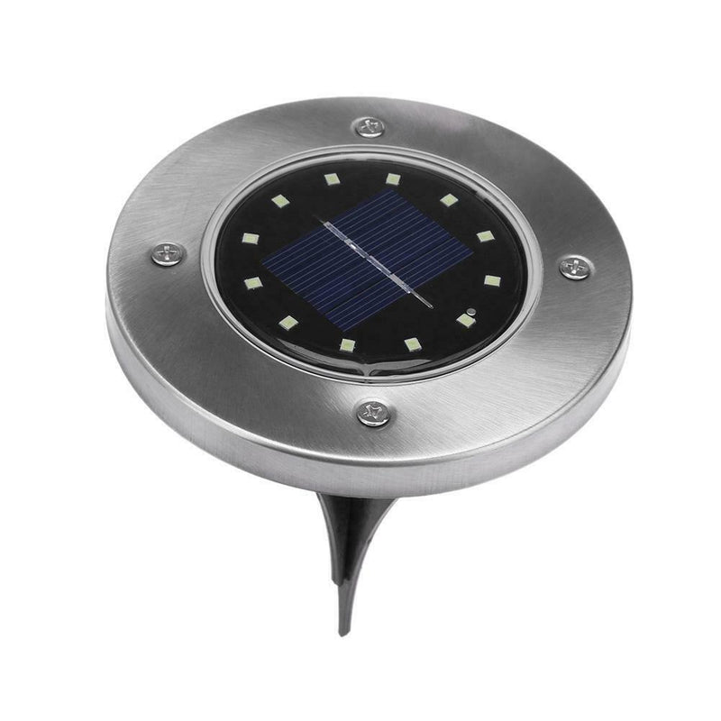12 LED Solar Buried Light Path Waterproof Underground Lamp(4pcs/Warm White)