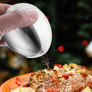 Stainless Steel Egg Shaped Salt Pepper Shaker Table Server Kitchen Gadgets  F8X3