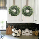 Artificial Green Leaves Wreath - 17.5 Inch Front Door Wreath Shell Grass BoxP5C6
