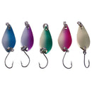 5pcs 2.5g/5cm Colorful Metal Hard Spoon Sequin Fishing Lures Copper Baits