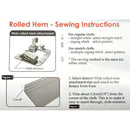 3Pcs/set Hemming Cloth Strip Presser Foot Sewing Machine Hemmer Rolled Hem LJ