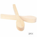 2 Pack Wood Carving Spoon Blank Basswood Unfinished Wooden Craft Whittling WBG