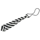 Children Cute Fashionable Elastic strap Diagonal Stripe Tie - Black + White