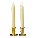 2-set Flickering Flameless LED Bulb Candle Tealight Pillar Bulb with Base