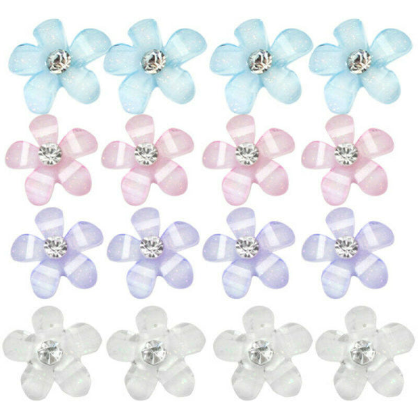 50x Women Crystal Rhinestone Decoration Flower Design DIY Manicure Nail Art Tips