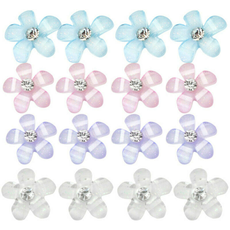 50x Women Crystal Rhinestone Decoration Flower Design DIY Manicure Nail Art Tips