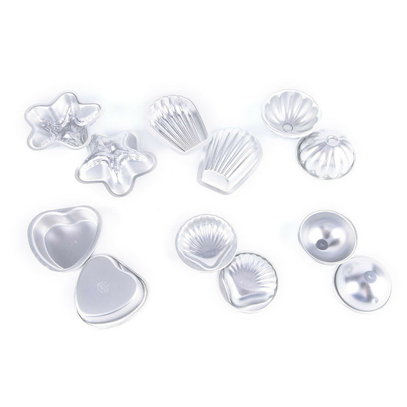 12X 6set Aluminum Metal Bath Bomb Mold Mould For DIY Fizzles Homemade Crafting3C