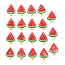 20Pcs Red Watermelon Decoration Crafts Beads Flatback Cabochon DIY Accessor BX