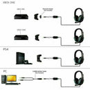 Gaming Headset Stereo Surround Headphone 3.5mm Wired w/ Mic For PS4 Xbox