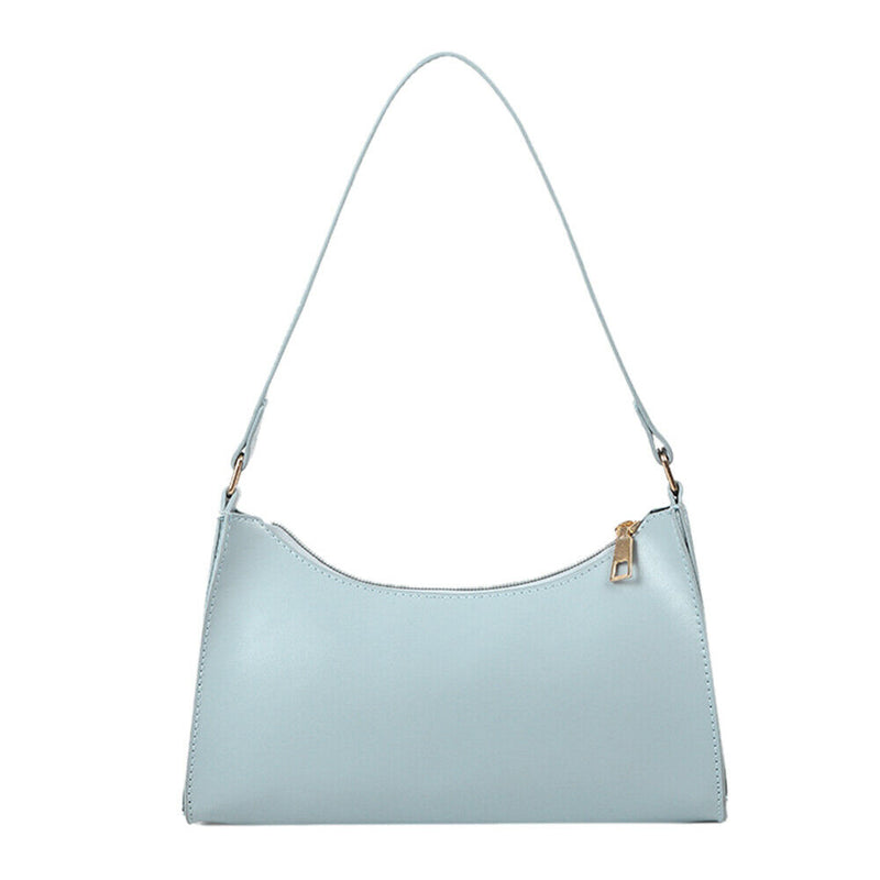 Fashion Pure Women Handbag Leather Female Small Shoulder Tote Bag (Blue)