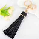 Fashion Leather Long Tassel Car Key Chain Ring Bag Cell Phone Pendant Charm IVI