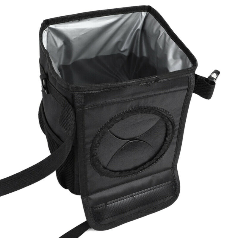 Car Trash Can With Lid,Car Trash Bag Hanging For Headrest With 3 Storage Po Q8G9