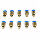10 Pcs PC4-M6 Male Straight Pneumatic PEFE Tube Push Fitting Connector Quic C6E1