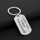 Fathers Day Keychain I love you Three Thousand Key Chain Stainless Steel  OZ