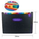 24 Pockets Expanding File Folder Large Space Design A4 Filing Folders Box F
