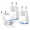 EU Plug Universal 2.1A 5V USB Phone Fast Charger LED Light For Traveling Outdoor