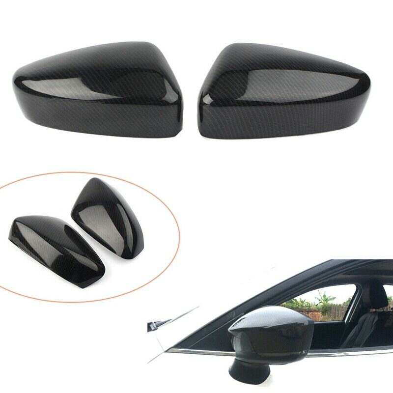Car Carbon Fiber Rear View Mirror Cover Trim Fit for Mazda 6 Atenza 2014 20