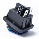 2pcs Blue Green 4 Pin On/Off 2 Position Rocker Power Switch With Backlight