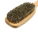 Beard Brush with Synthetic Fiber Bristle - Perfect For Balms and Oils - For Help