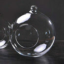 Hanging Glass Bottle Glass Vase Terrarium Hydroponic Container Decor - 12cm J6B9