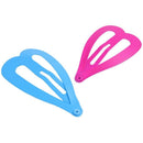 Women Colorful Metal Heart Shaped Bendy Snap Hair Clips Hairpins 10 Pcs