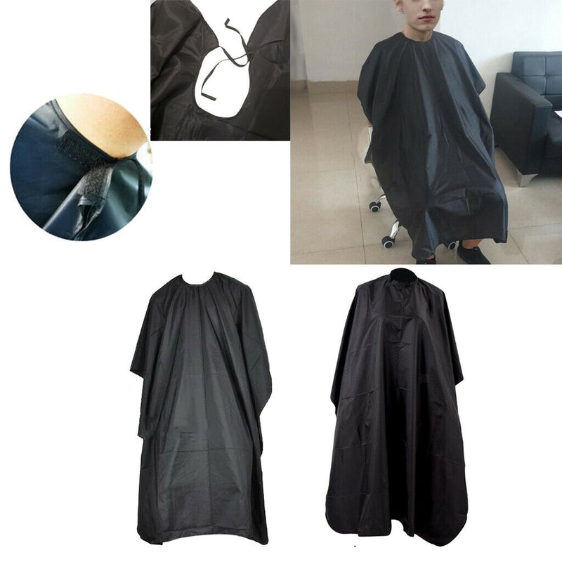 Set of 2 35x55" Hairdressing Cape Black Haircut Gown Reusable for Home