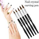 5Pcs/Set Nail Brush Acrylic Nail Art UV Gel Painting Brush DIY Drawing O1Q5