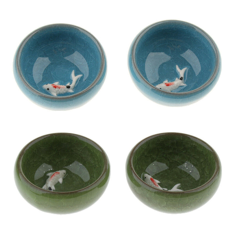 2pcs Reptile Food Water Dish Worm Bowl Ceramic Mealworm Feed Feeder Random