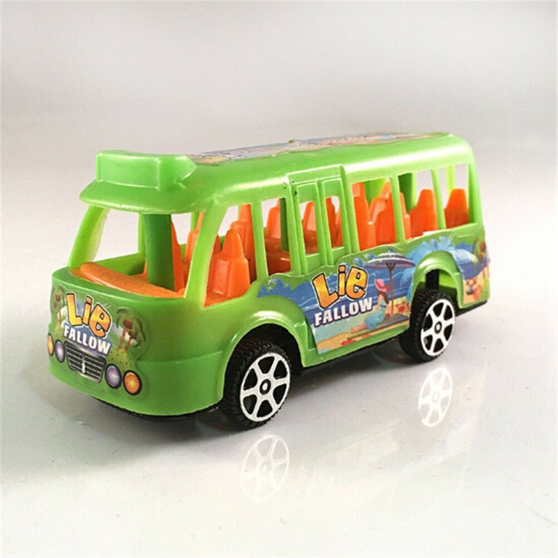 Plastic School Bus Kids Toys American Student Pull Back Kids Gifts Toys LJLJ