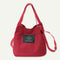 Letter Print Shoulder Bucket Handbags Women Canvas Crossbody Bags (Red) A#S