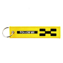 YELLOW Follow Me / - Embroidery Key Chain Keycha Woven B9W6