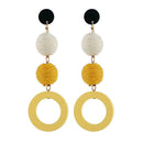 Fashion Women Circle Ball Dangle Ear Stud Geometric Earrings Casual Jewelry