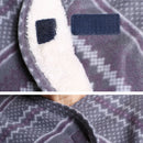 Soft Flannel Wearable Shawl Blanket Button Closure for Sofa Snap 80*130cm