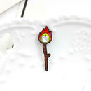 Creative Candle Flame Brooches Backpack Lapel Jacket Clothes Pins Badges