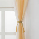 Window Sheer Curtains Rod Pocket Faux Linen Voile Curtains ~Color_1