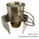 Stainless Camping Backpacking Cup Pot Cook Set With Vented Lid Folding Hand