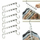 8hooks Hanger Coat Folding Space Shirts Clothes Holders Household Non-slip S3B1
