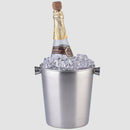 1X(Stainless Steel Bar Ice Bucket Portable Stainless Steel Bar Beer Ice Buc