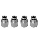 8x High Quality Fuel Injector Adapters for Acura B16 B18 D16Z D16Y Black Sliver