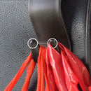4pcs Car Seat Back Hook Concealed Headrest Hanger Organizer for Bag (Black)