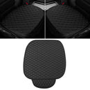 49x49cm PU Leather Car Seat Cover Diamond Pattern Front Seat Pad (Black)